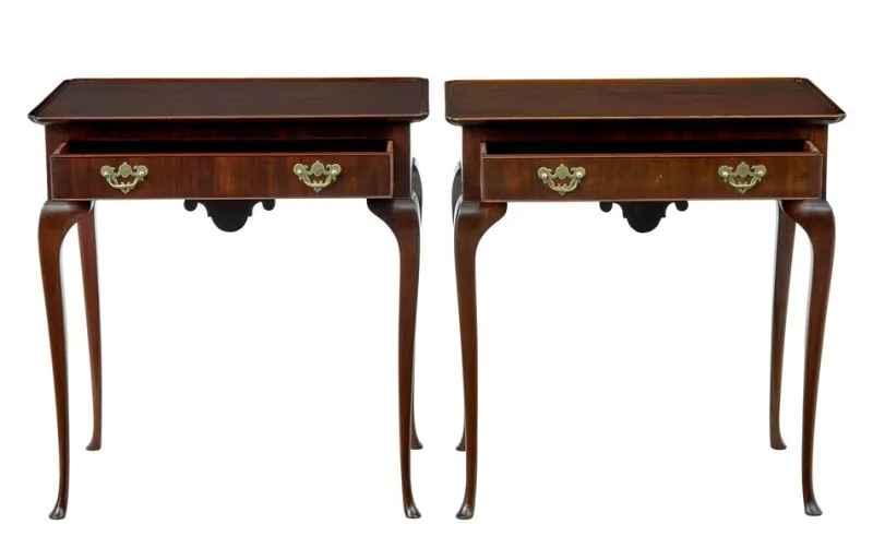 Pamono Silver Side Tables, 1900s, Set of 2> Coffee & Side Tables