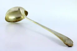 New Pamono Silver Soup Ladle with Raised Edges