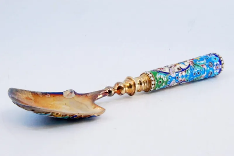 Pamono Silver Spoon for Spices in Russian Style> Cutlery & Serving Utensils