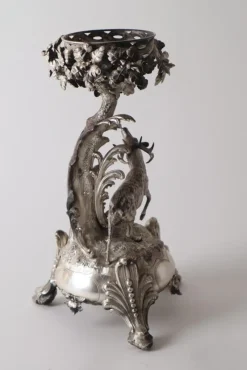Pamono Silver Stag Candleholder Table from Heinrich Gottfried Dellevie, 1827