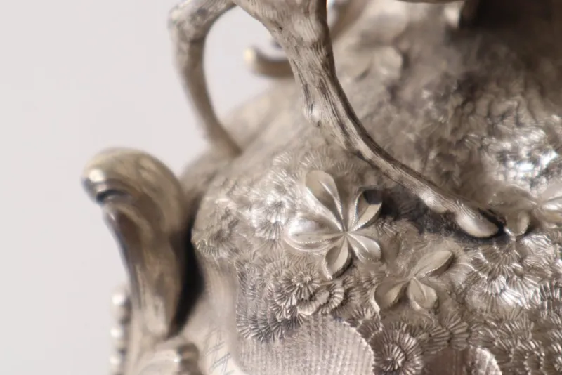 Pamono Silver Stag Candleholder Table from Heinrich Gottfried Dellevie, 1827