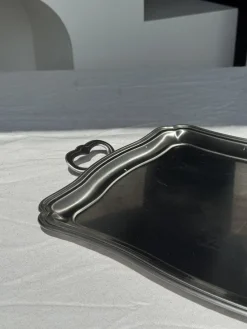 Pamono Silver Stainless Steel Serving Tray by Guy Degrenne, 1980s><noscript><img width=