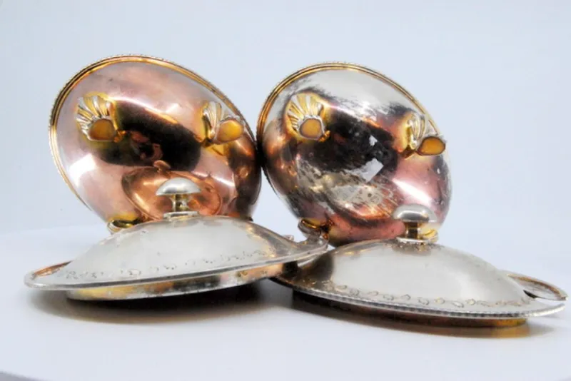 Pamono Silver Sugar Bowls with Friezes on the Edges, Set of 2> Bowls