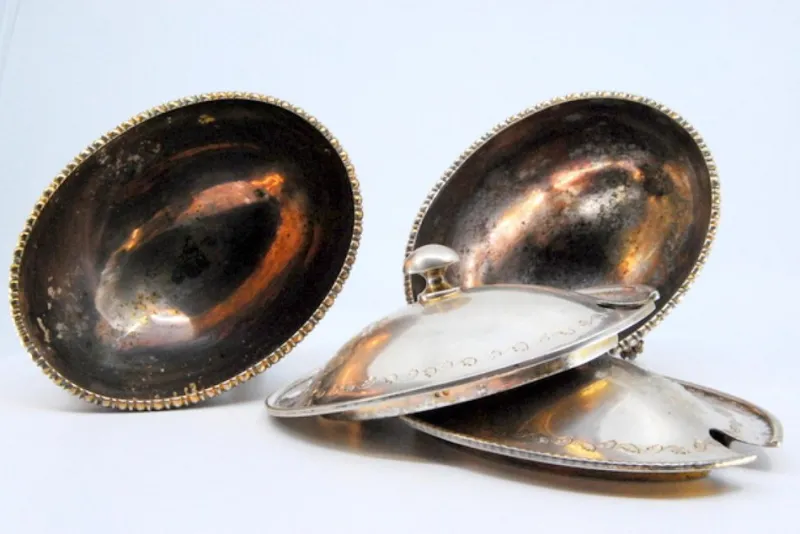 Pamono Silver Sugar Bowls with Friezes on the Edges, Set of 2> Bowls