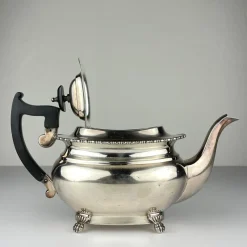 Pamono Silver Tea Set, Sheffield, England, 1930s, Set of 4><noscript><img width=
