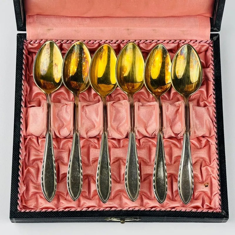 Outlet Pamono Silver Teaspoons Theodor Meyer Bern from Berndorf, 1920s, Set of 6