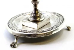 Pamono Silver Toothpick Holder with Floral Reliefs and Applications, Jar with Circular Base and Claw-Shaped Feet><noscript><img width=
