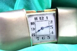 Clearance Pamono Silver Travel Watch with Gold Mechanical Movement