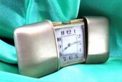 Clearance Pamono Silver Travel Watch with Gold Mechanical Movement