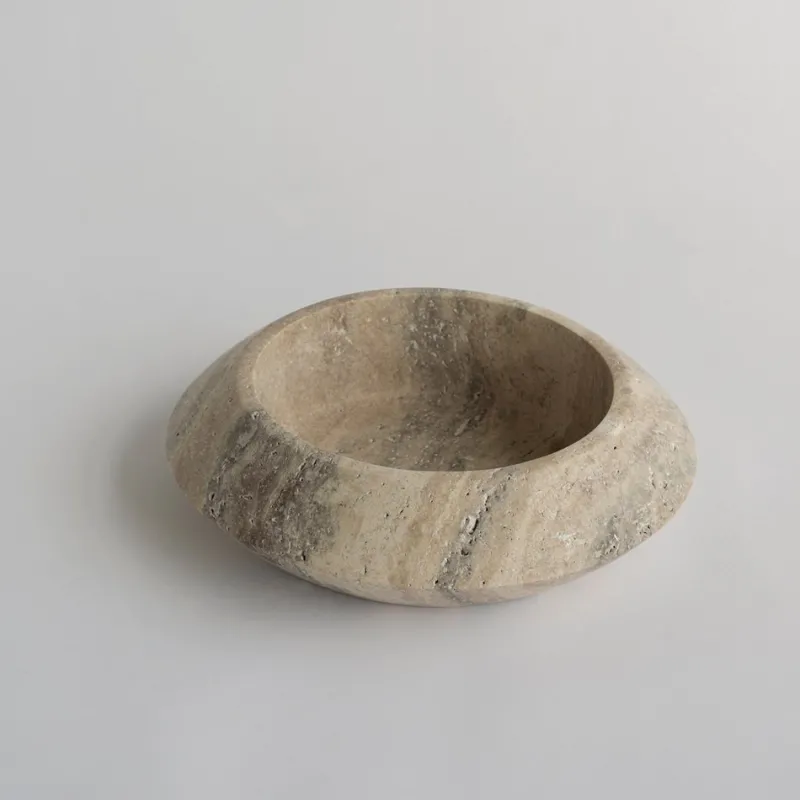 Pamono Silver Travertine Eclipse Bowl from Kiwano Concept> Tabletop|Bowls
