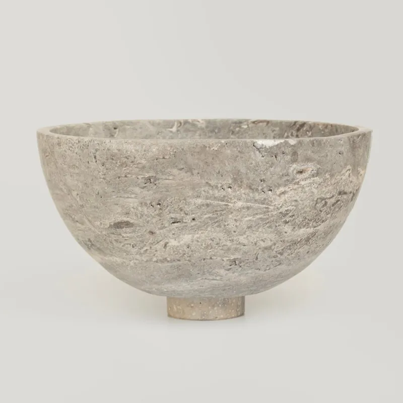 Pamono Silver Travertine Fruit Bowl Centerpiece from Kiwano Concept> Tabletop|Bowls
