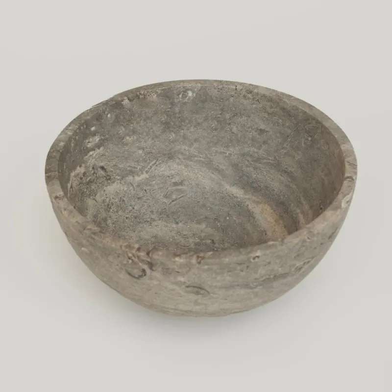 Pamono Silver Travertine Fruit Bowl Centerpiece from Kiwano Concept> Tabletop|Bowls