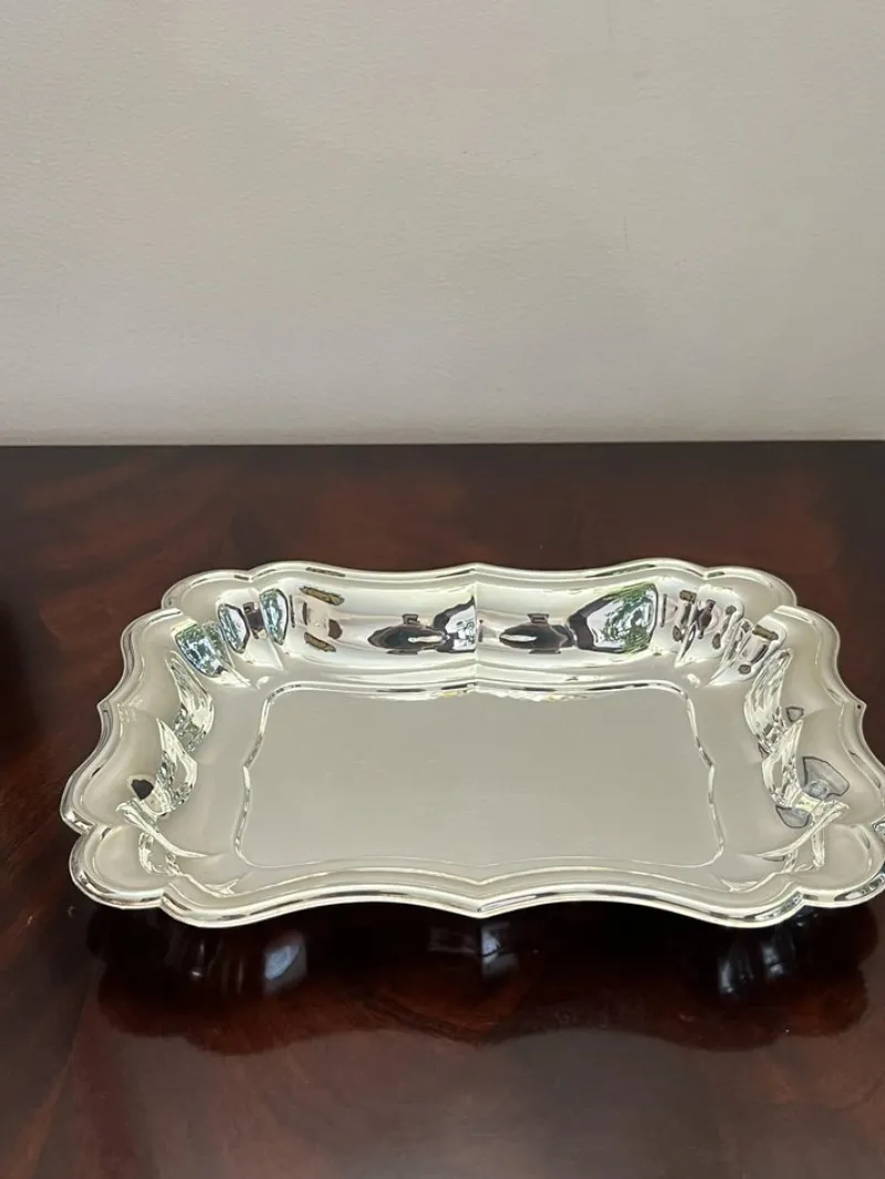 Pamono Silver Tray, Italy, 1980s> Trays