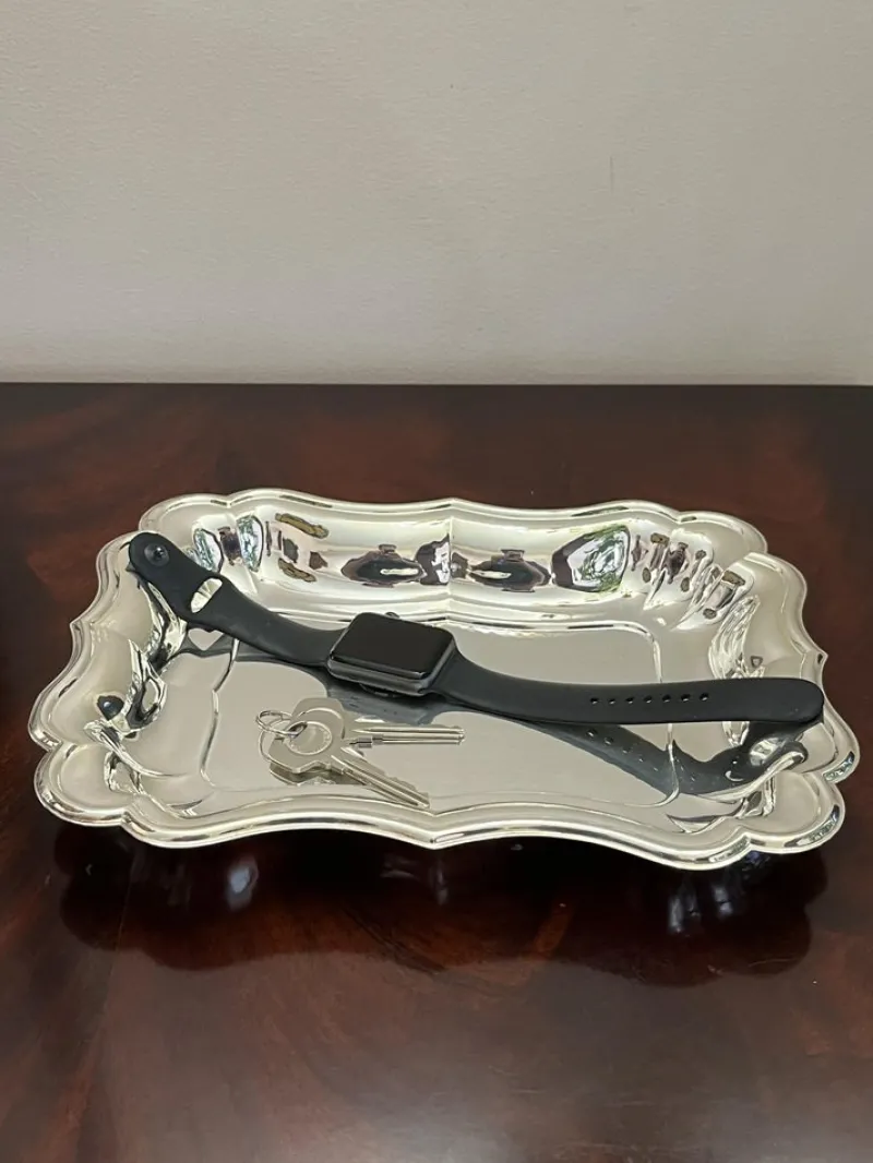 Pamono Silver Tray, Italy, 1980s> Trays