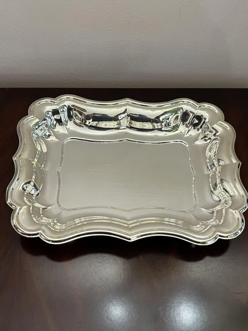 Pamono Silver Tray, Italy, 1980s> Trays