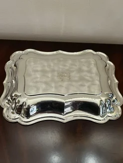 Pamono Silver Tray, Italy, 1980s><noscript><img width=