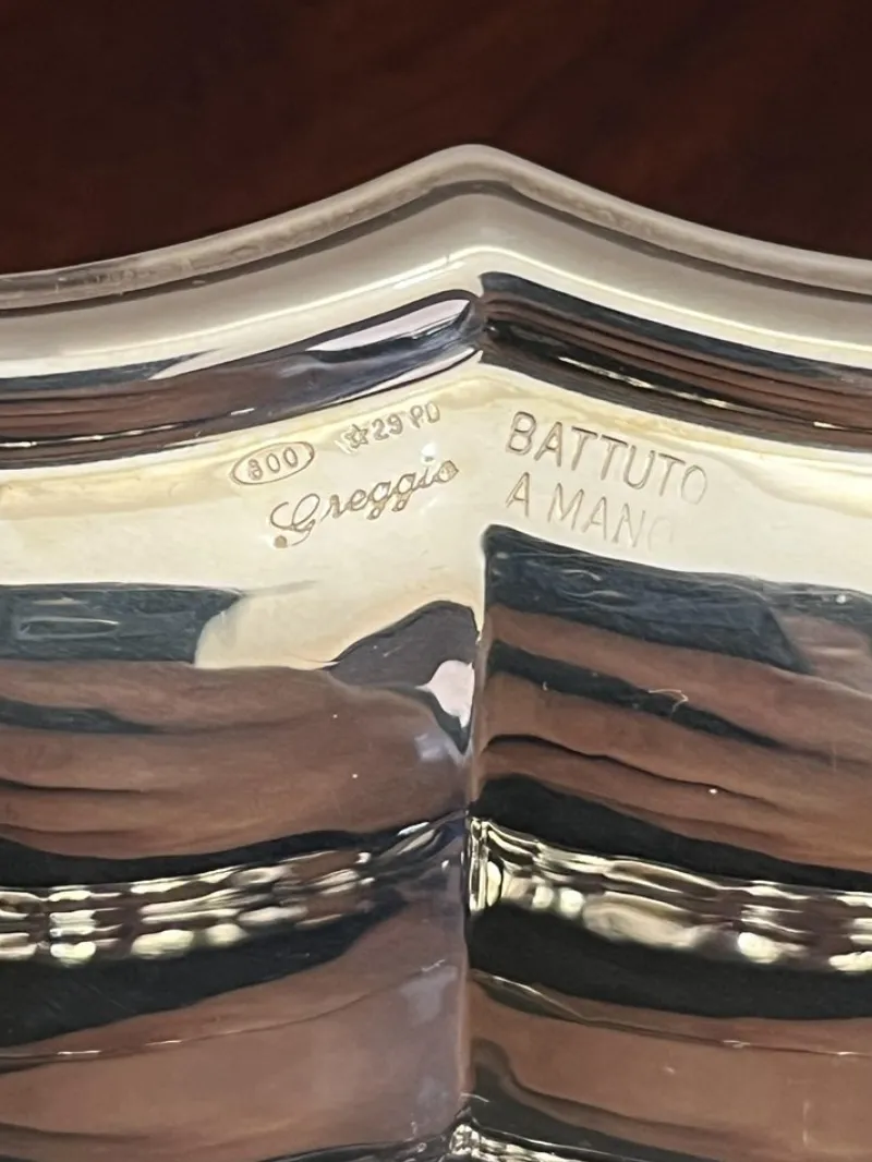 Pamono Silver Tray, Italy, 1980s> Trays