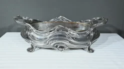 Hot Pamono Silvered Bronze Planter by Victor Saglier