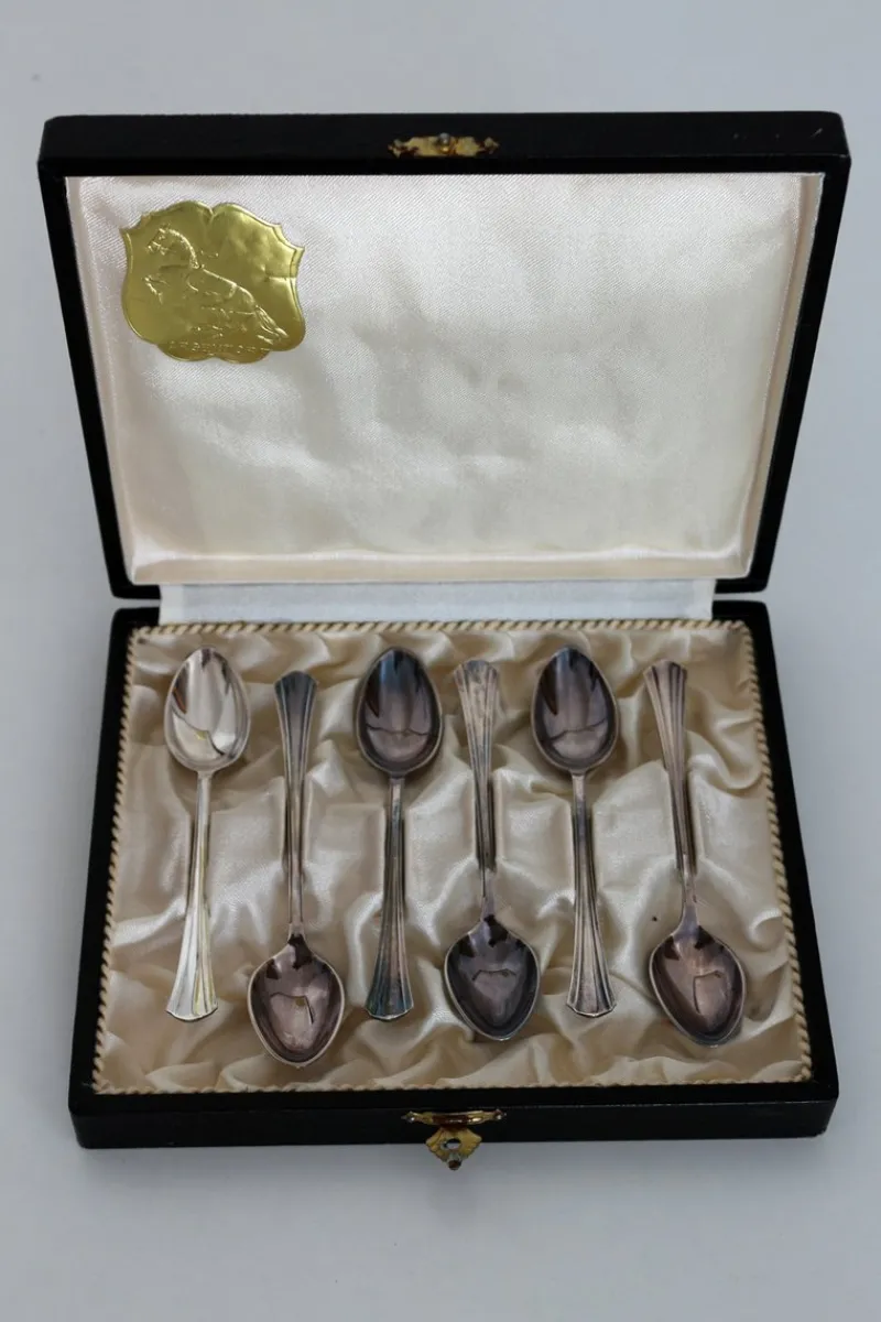 Best Pamono Silvered Mocca Spoons from Argentor Werke, 1950s, Set of 6