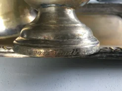 Best Pamono Silver-Plated Brass Sugar Bowls & Tray, 1960s, Set of 3