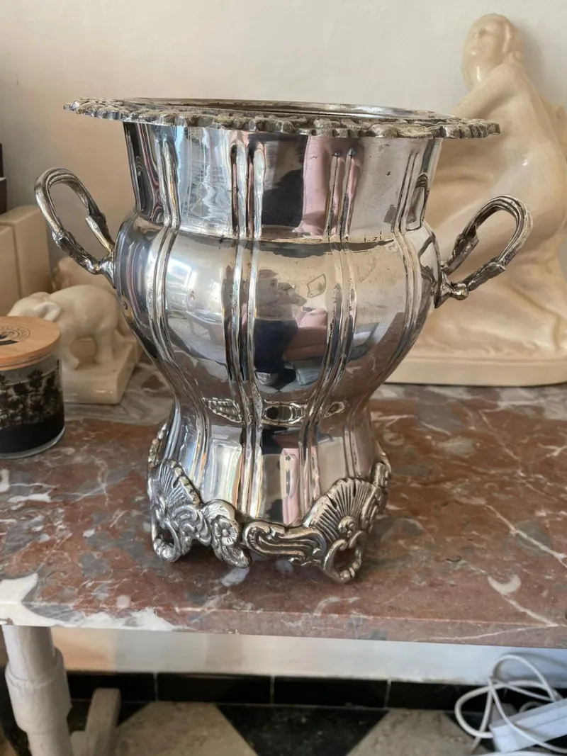 Pamono Silver-Plated Champagne Bucket or Wine Cooler from Royal Sheffield> Ice Buckets & Wine Coolers