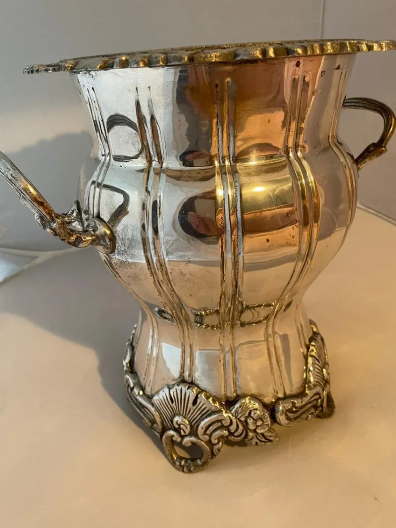 Pamono Silver-Plated Champagne Bucket or Wine Cooler from Royal Sheffield> Ice Buckets & Wine Coolers