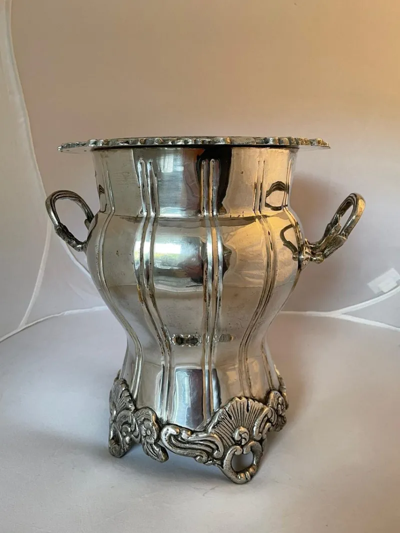 Pamono Silver-Plated Champagne Bucket or Wine Cooler from Royal Sheffield> Ice Buckets & Wine Coolers