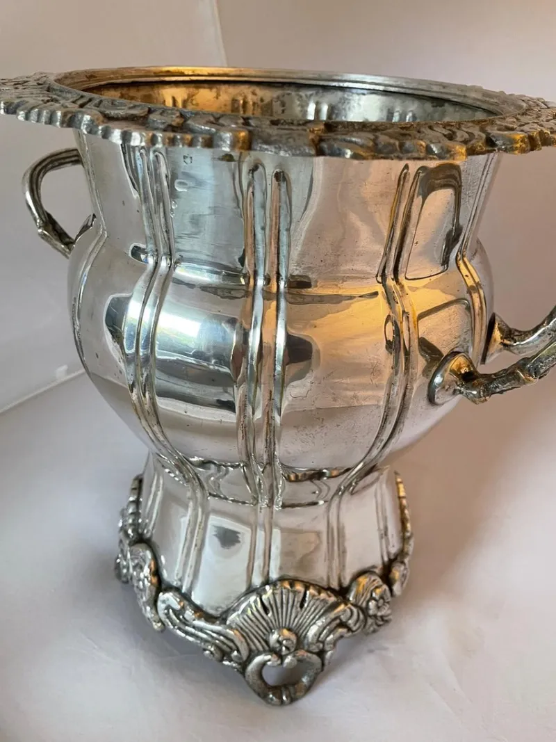 Pamono Silver-Plated Champagne Bucket or Wine Cooler from Royal Sheffield> Ice Buckets & Wine Coolers