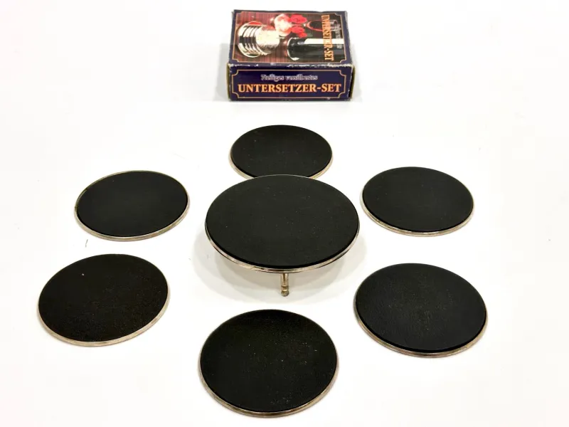 Sale Pamono Silver-Plated Coasters with Floral Decoration from Reader's Digest, 1980s, Set of 7