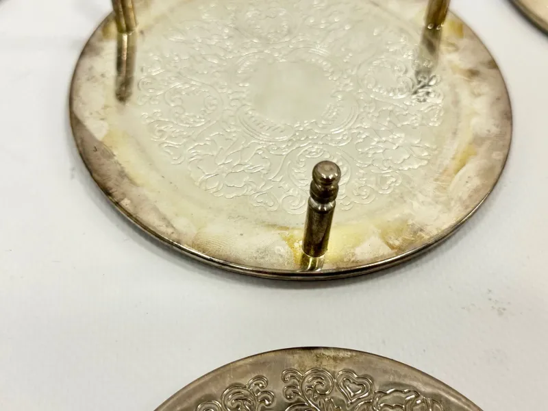Sale Pamono Silver-Plated Coasters with Floral Decoration from Reader's Digest, 1980s, Set of 7
