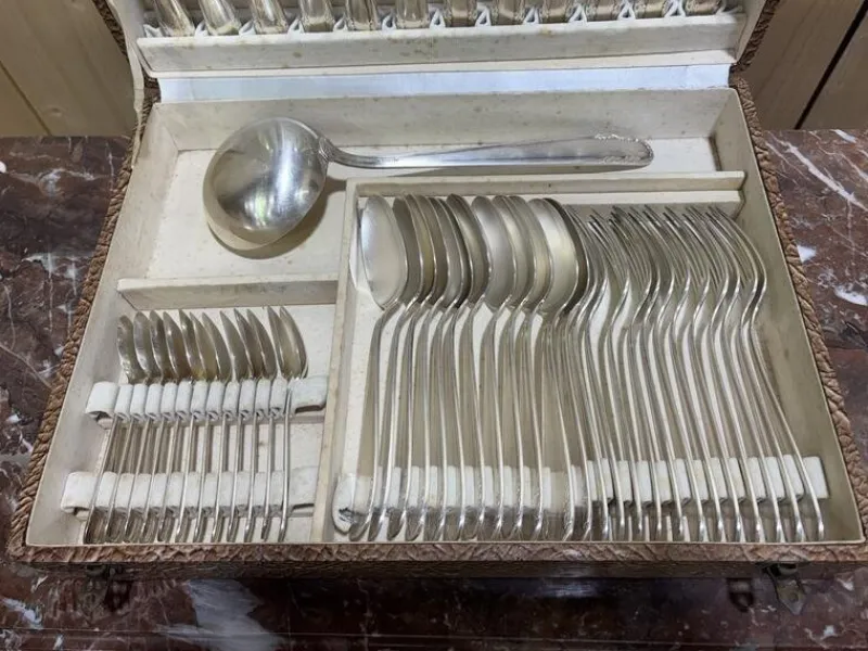 Pamono Silver-Plated Crown Cutlery Set, Set of 99> Cutlery & Serving Utensils