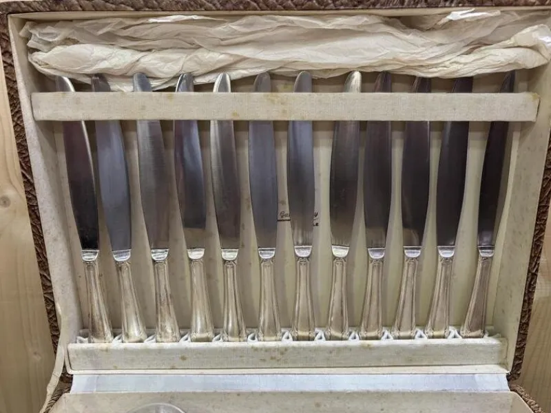 Pamono Silver-Plated Crown Cutlery Set, Set of 99> Cutlery & Serving Utensils