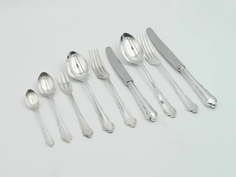 Pamono Silver-Plated Cutlery Set for Six People, 1920s, Set of 57> Cutlery & Serving Utensils