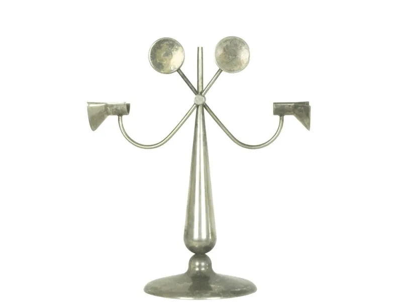 Hot Pamono Silver-Plated Metal Candleholder by Michele De Lucchi for Produzione Privata, 1996