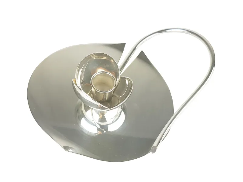 Discount Pamono Silver-Plated Metal Candleholder from Lino Sabattini, 1970s