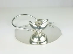 Discount Pamono Silver-Plated Metal Candleholder from Lino Sabattini, 1970s