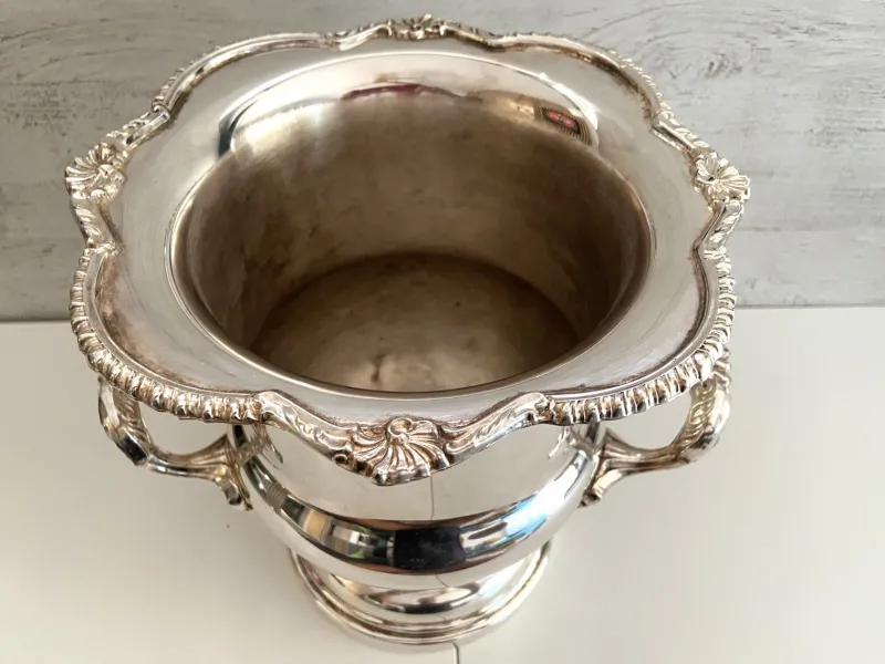 Pamono Silver-Plated Metal Medici Cooler from Viners, Taiwan, 1960s> Dinnerware Accessories