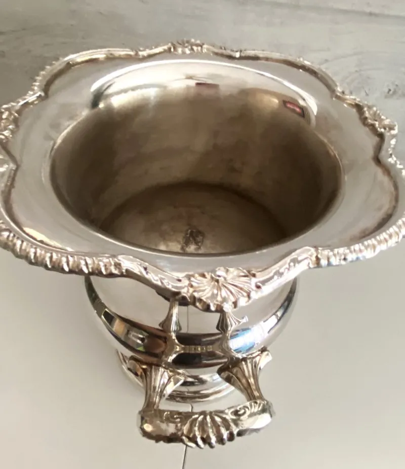 Pamono Silver-Plated Metal Medici Cooler from Viners, Taiwan, 1960s> Dinnerware Accessories