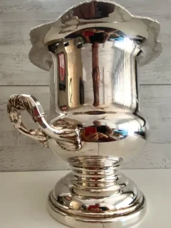 Pamono Silver-Plated Metal Medici Cooler from Viners, Taiwan, 1960s><noscript><img width=