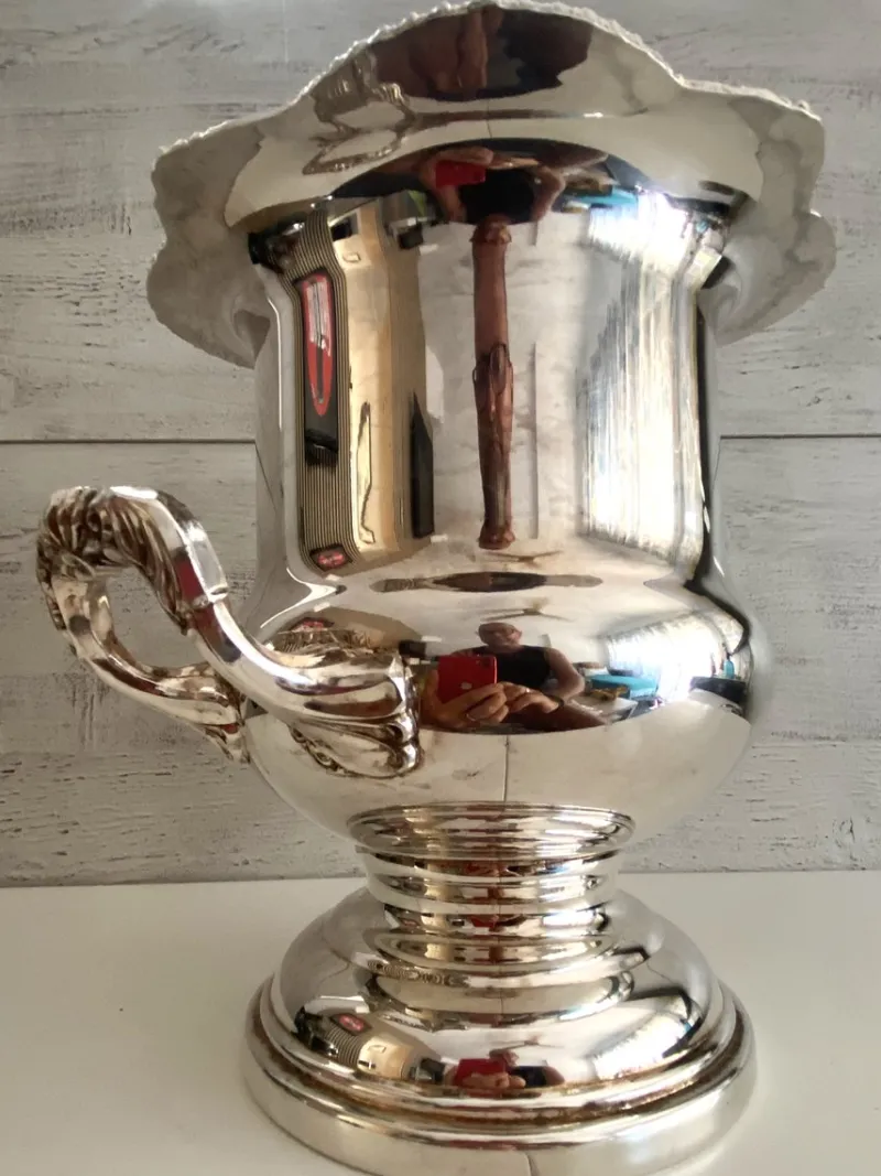 Pamono Silver-Plated Metal Medici Cooler from Viners, Taiwan, 1960s> Dinnerware Accessories
