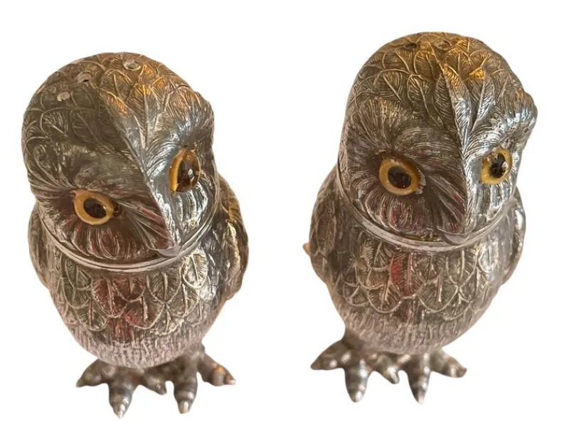 Best Pamono Silver-Plated Metal Salt Shakers by Armand Frénais, Set of 2