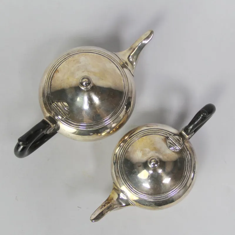 Pamono Silver-Plated Metal Teapots from Christofle, Set of 2> Dinnerware Accessories