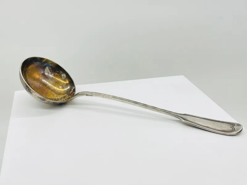 Sale Pamono Silver-Plated Soup Cutlery Set with Spoons, Fork and Ladle from Christofle, France, 1900s, Set of 13