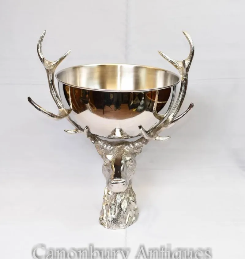 Hot Pamono Silver-Plated Stag Champagne Cooler