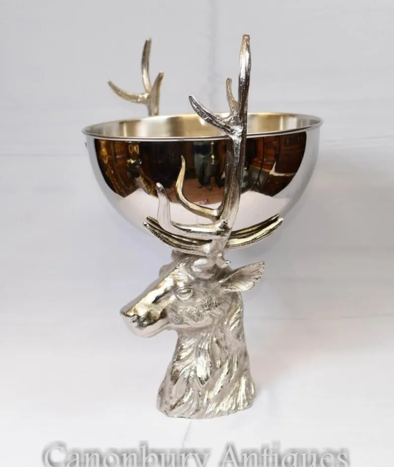 Hot Pamono Silver-Plated Stag Champagne Cooler