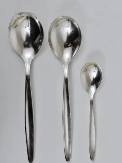 Pamono Silver-Plated Stockholm Flatware by Kurt Mayer for WMF, Germany, 1960s, Set of 120><noscript><img width=