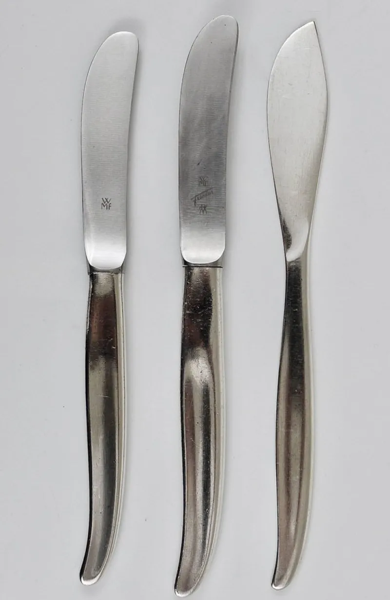 Pamono Silver-Plated Stockholm Flatware by Kurt Mayer for WMF, Germany, 1960s, Set of 120> Cutlery & Serving Utensils