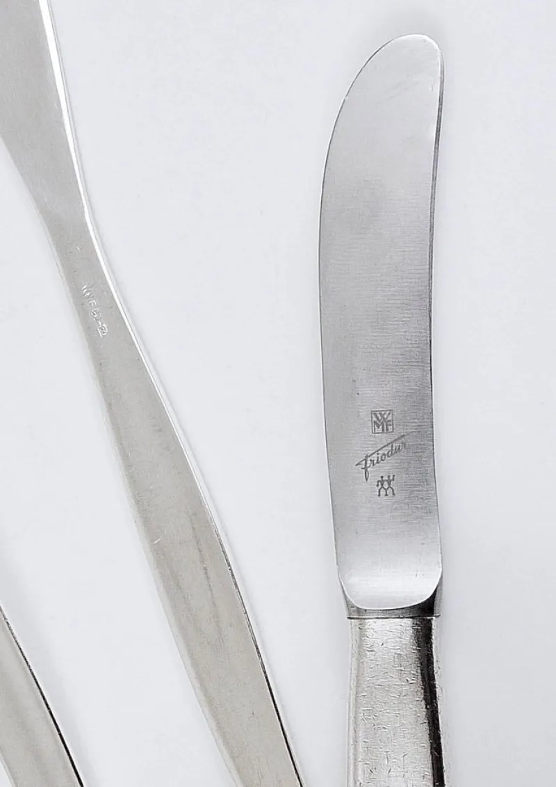 Pamono Silver-Plated Stockholm Flatware by Kurt Mayer for WMF, Germany, 1960s, Set of 120> Cutlery & Serving Utensils
