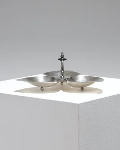 Pamono Silver-Plated Triple Leaf Server from FB Rogers Silver Co, 1950s> Serving Dishes