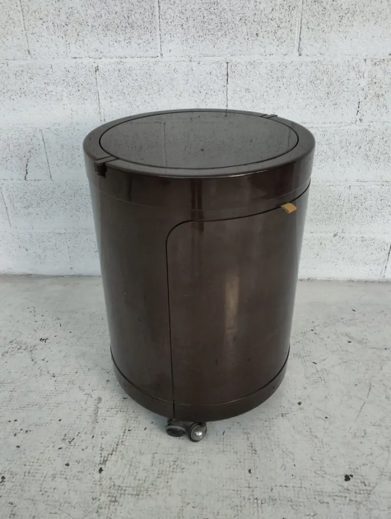 Pamono Silvi Vanity Table on Wheels and Chair from Studio Kastilia, 1970s, Set of 2